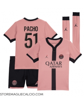 Paris Saint-Germain Willian Pacho #51 Maglia Gara Terza Repliche 2024-25 Bambino